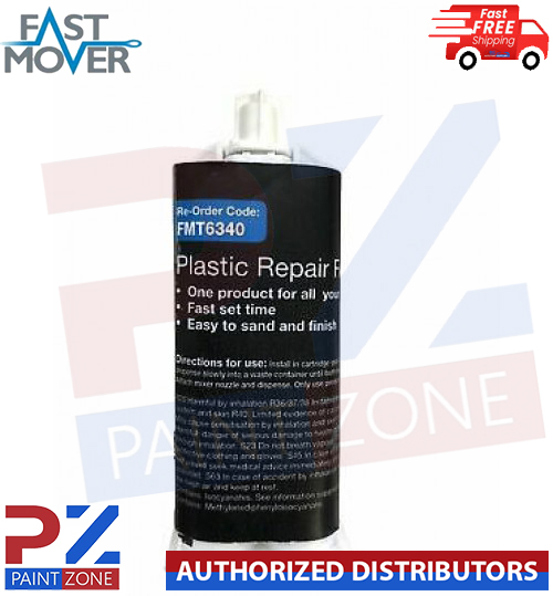 2K PU Plastic Repair Rigid Cartridge & Tip, 50ml, 1.5Min Set
